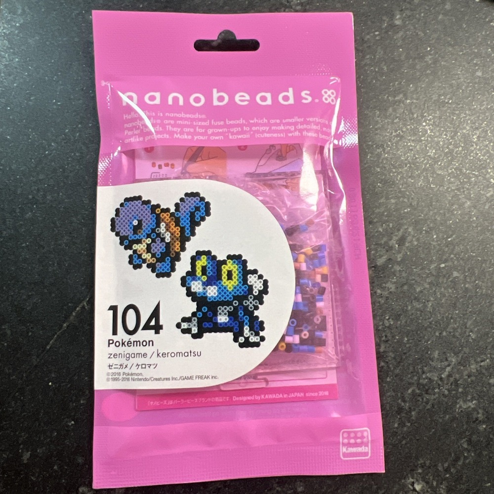 Squirtle & Froakie Water Pokemon Nanobeads Mini-Sized Fuse Perler‎ Zenigame NEW